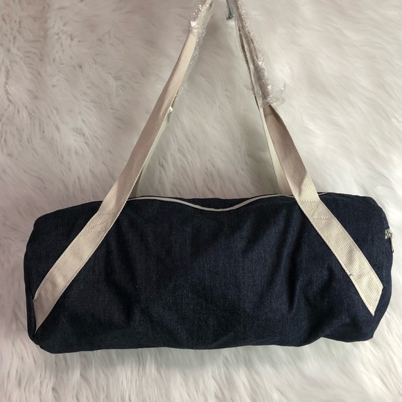 “Gym & Juice” gym bag NWOT denim and canvas - Picture 2 of 7